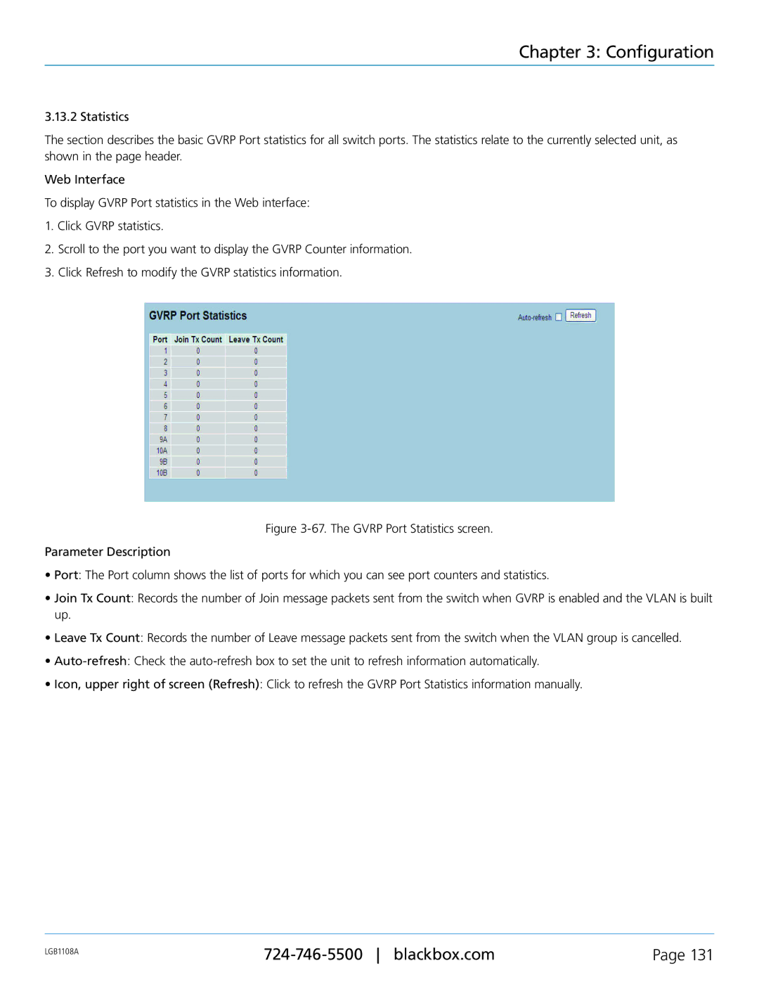 Black Box LGB1108A, LGB1126A, LGB1148A, Managed Gigabit Switch manual Configuration 