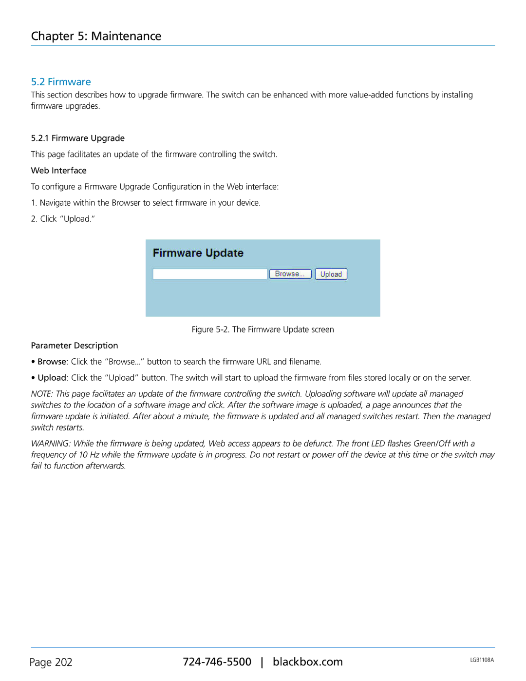 Black Box Managed Gigabit Switch, LGB1126A, LGB1148A, LGB1108A manual Firmware 