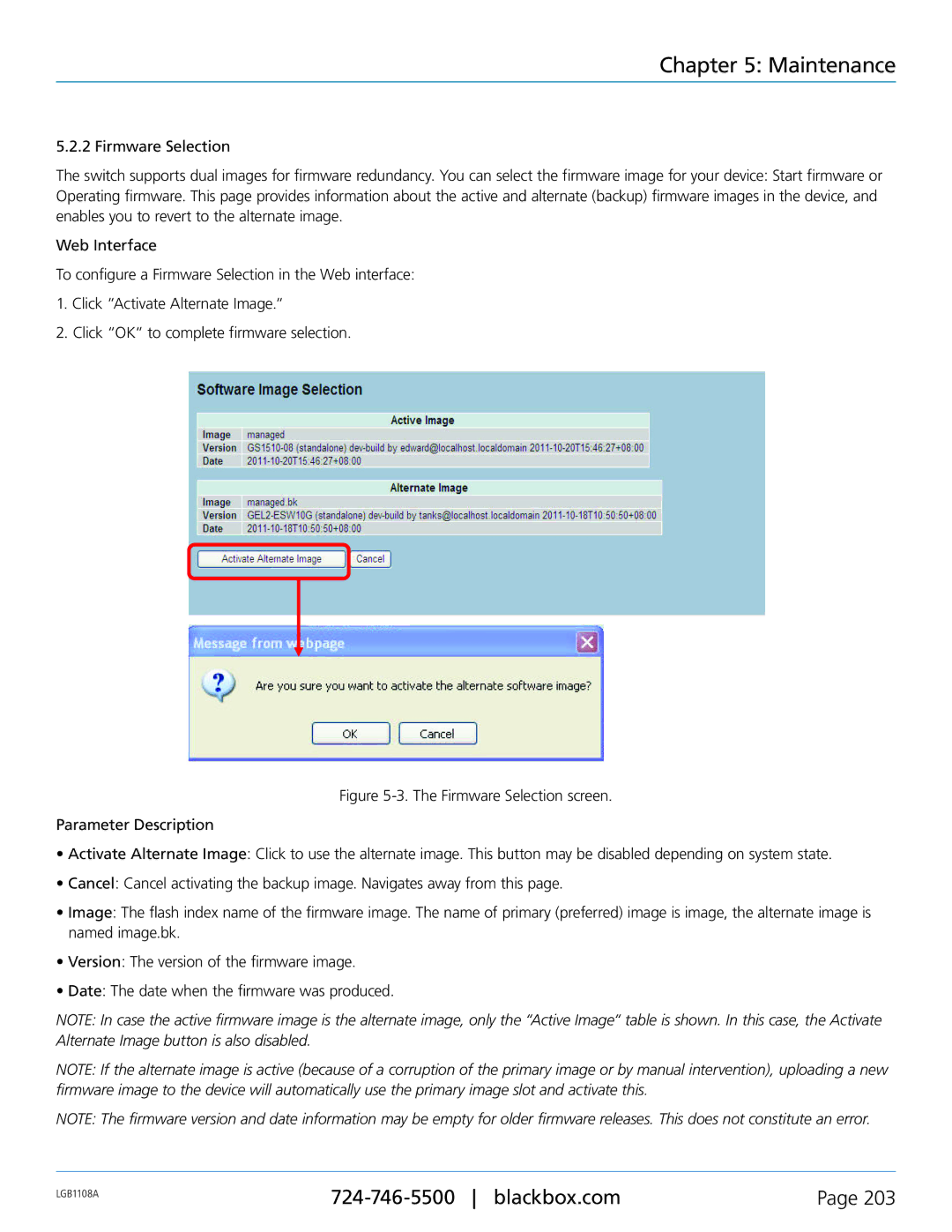 Black Box LGB1108A, LGB1126A, LGB1148A, Managed Gigabit Switch manual Maintenance 