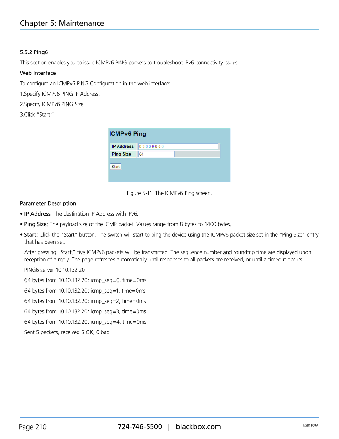 Black Box Managed Gigabit Switch, LGB1126A, LGB1148A, LGB1108A manual Maintenance 