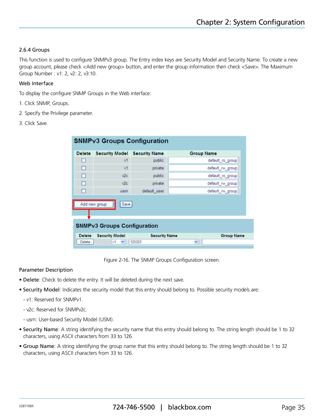 Black Box LGB1108A, LGB1126A, LGB1148A, Managed Gigabit Switch manual System Configuration 