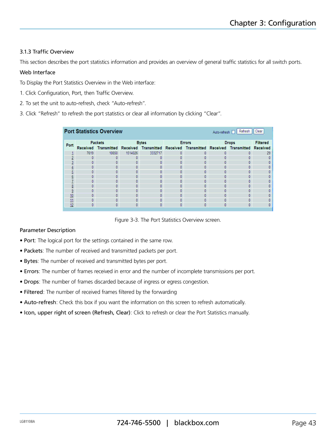 Black Box LGB1108A, LGB1126A, LGB1148A, Managed Gigabit Switch manual Configuration 