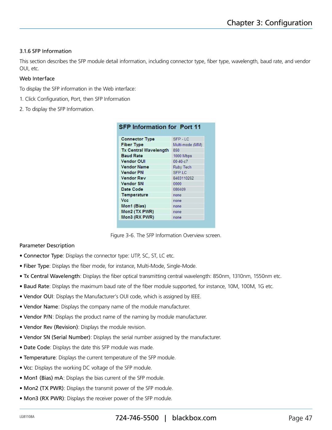 Black Box LGB1108A, LGB1126A, LGB1148A, Managed Gigabit Switch manual Configuration 