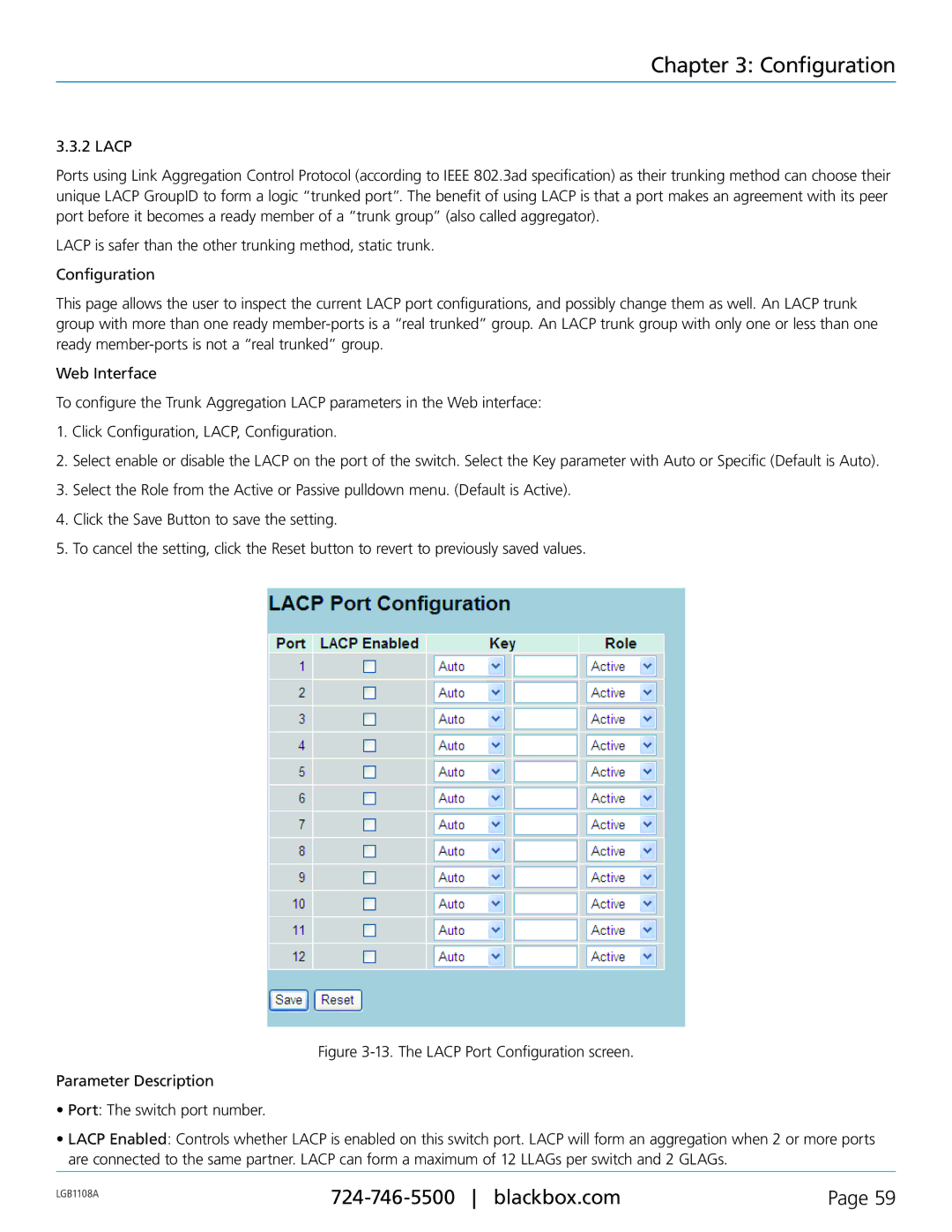 Black Box LGB1108A, LGB1126A, LGB1148A, Managed Gigabit Switch manual Configuration 