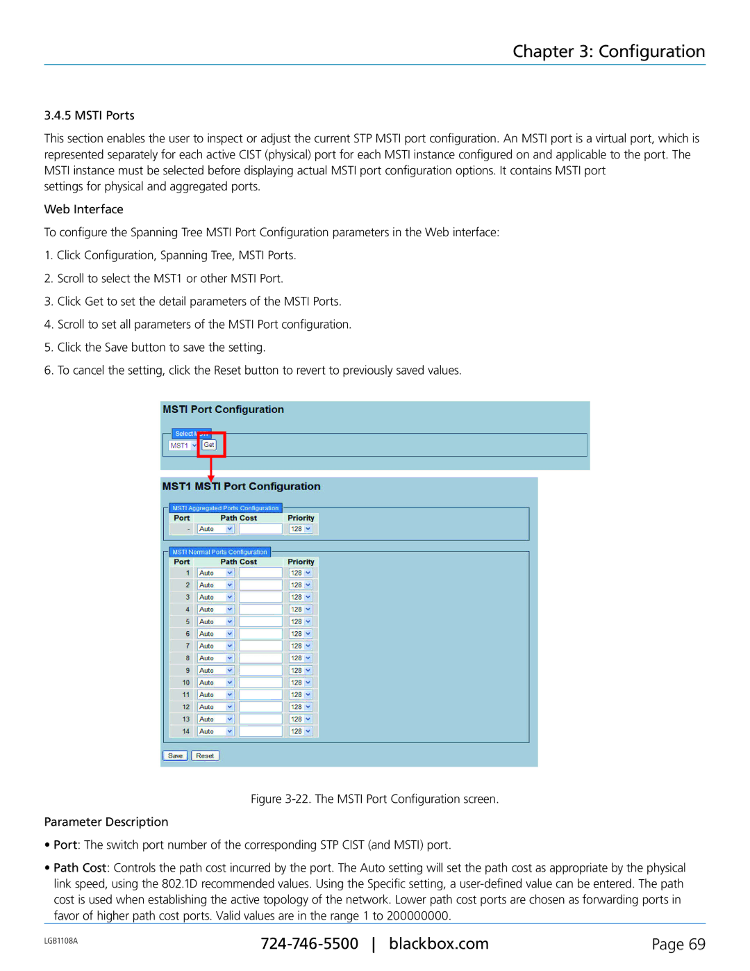 Black Box LGB1148A, LGB1126A, Managed Gigabit Switch, LGB1108A manual Configuration 