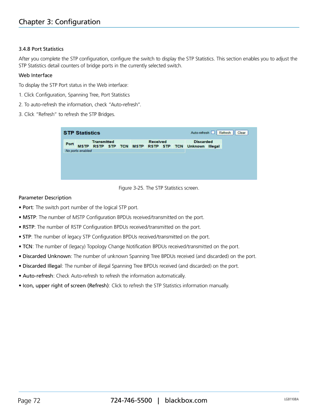 Black Box LGB1126A, LGB1148A, Managed Gigabit Switch, LGB1108A manual Configuration 