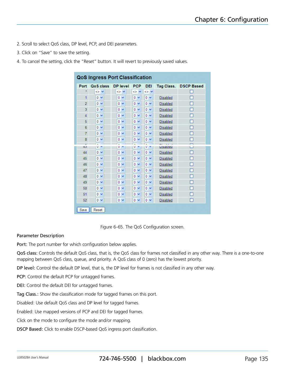 Black Box LGB5052A, LGB5028A, 24 + or 48 + 4-Port Gigabit Managed Switch with SFP+ 10G user manual Configuration 