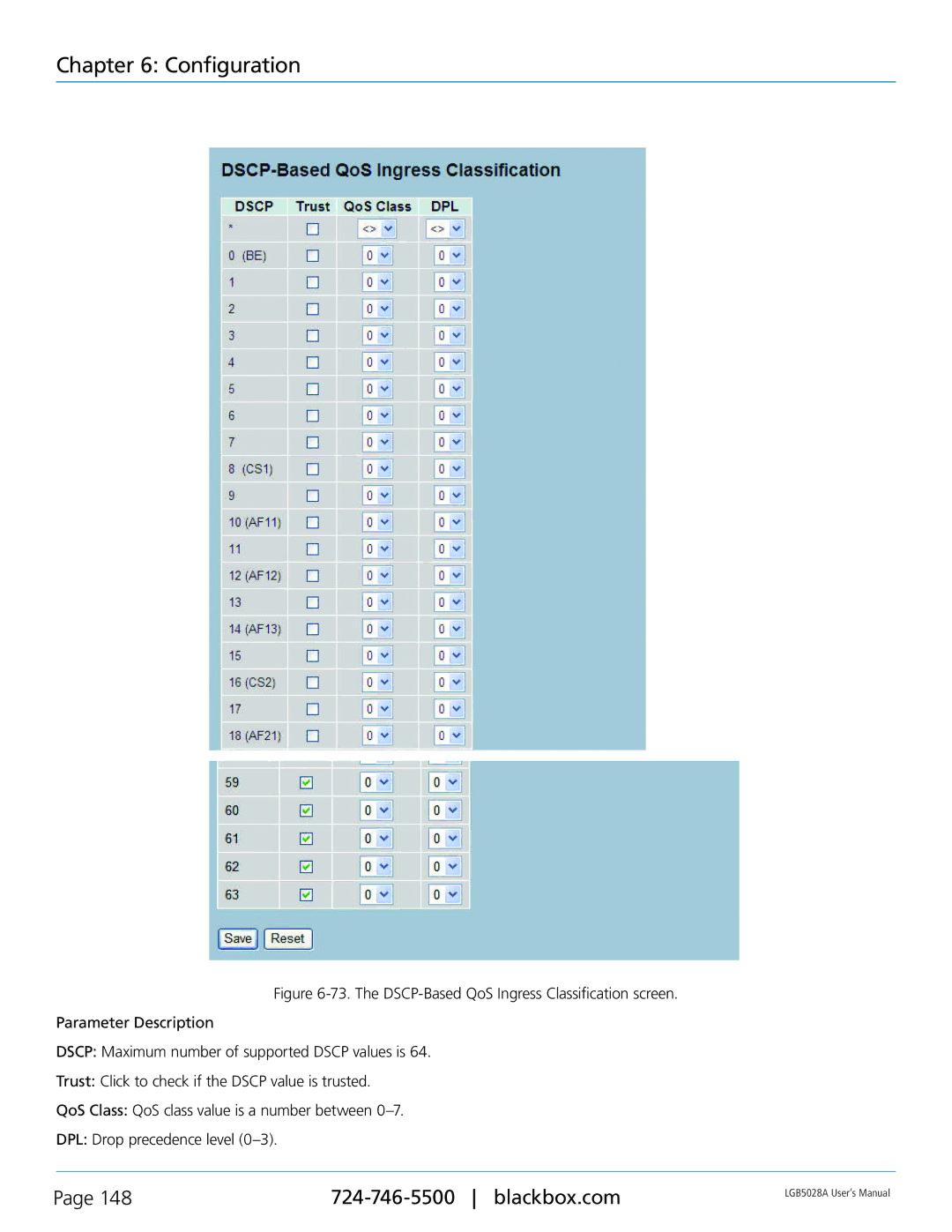 Black Box LGB5028A, LGB5052A, 24 + or 48 + 4-Port Gigabit Managed Switch with SFP+ 10G user manual Configuration 