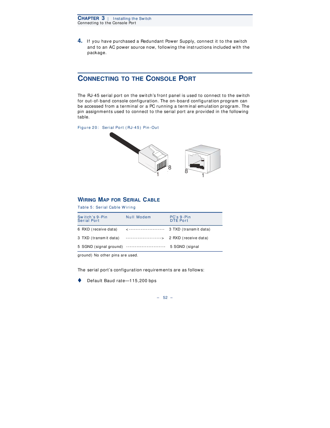 Black Box LGB6050A, LGB6001C, LGB6000SC-001, LGB6000SC-004 manual Connecting to the Console Port, Wiring MAP for Serial Cable 