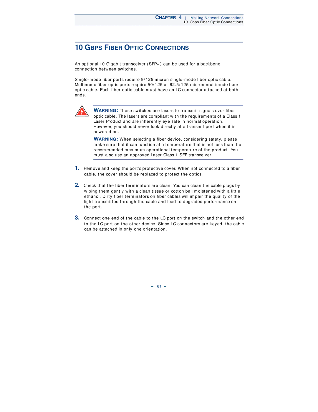 Black Box LGB6000SC-001, LGB6001C, LGB6000SC-004, LGB6026A, LGB6050A manual Gbps Fiber Optic Connections 