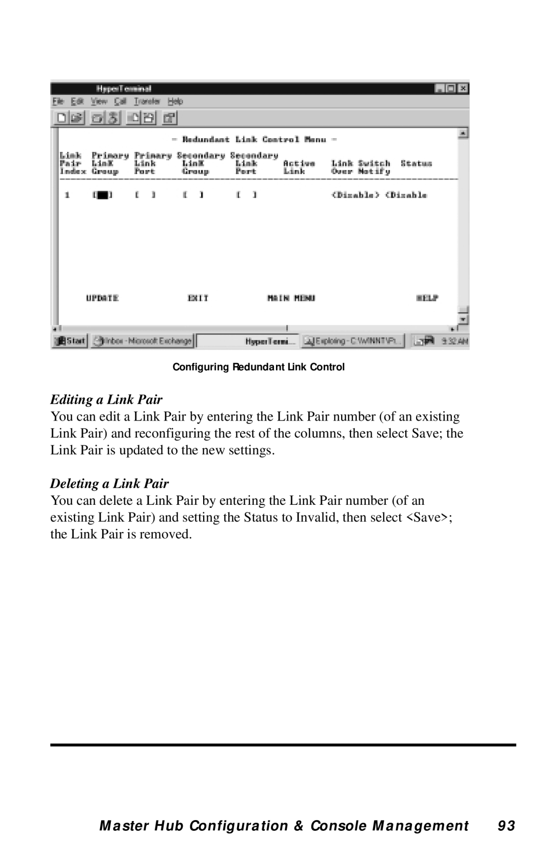 Black Box LH8112A-S, LH8124A manual Editing a Link Pair, Deleting a Link Pair 