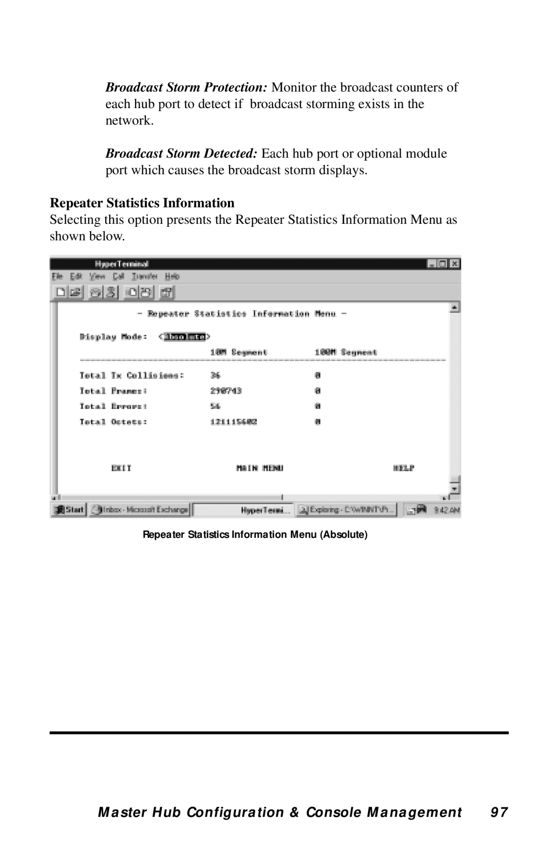 Black Box LH8124A, LH8112A-S manual Repeater Statistics Information 