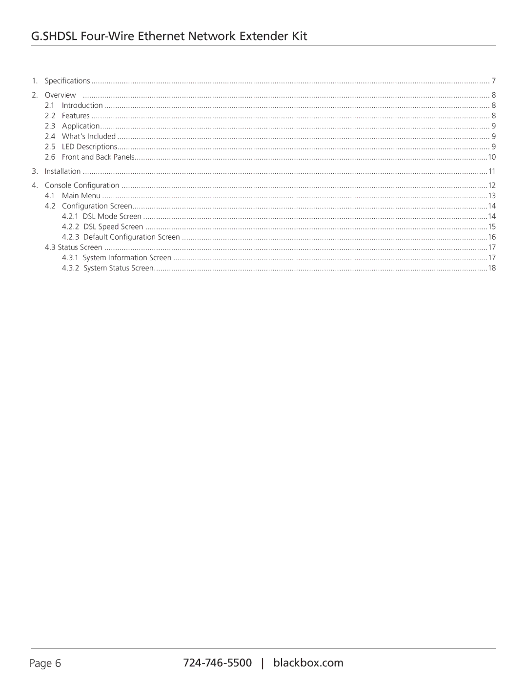 Black Box LR0202A-KIT, G.SHDSL Four-Wire Ethernet Network Extender Kit manual Installation 