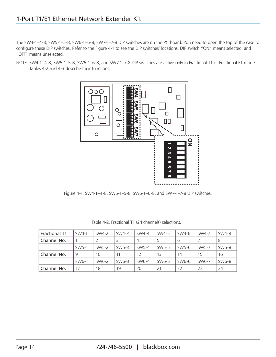 Black Box LR0301A-KIT, 1-Port T1/E1 Ethernet Network Extender Kit manual 