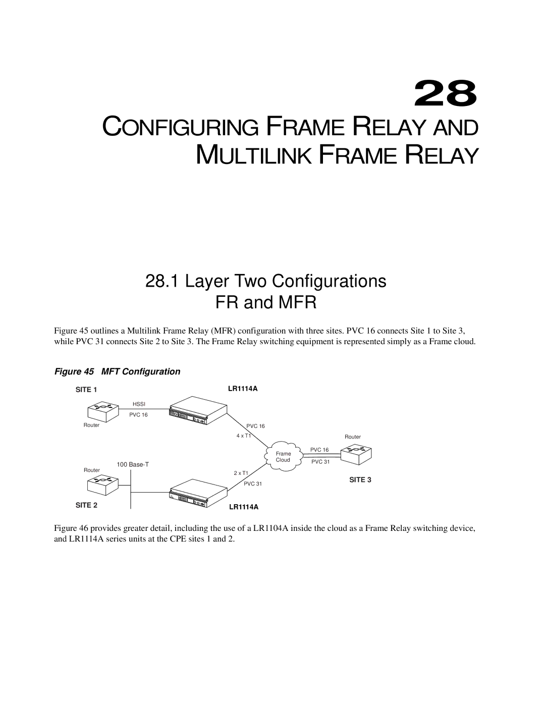 Black Box LR1114A-T1/E1, LR1112A-T1/E1 Configuring Frame Relay Multilink Frame Relay, Layer Two Configurations FR and MFR 