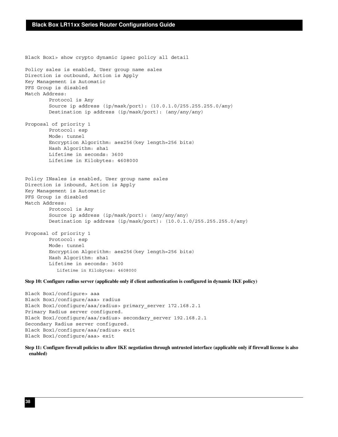 Black Box LR1112A-T1/E1, LR1114A-T1/E1, LR1104A-T1/E1, LR1102A-T1/E1 manual Lifetime in Kilobytes 