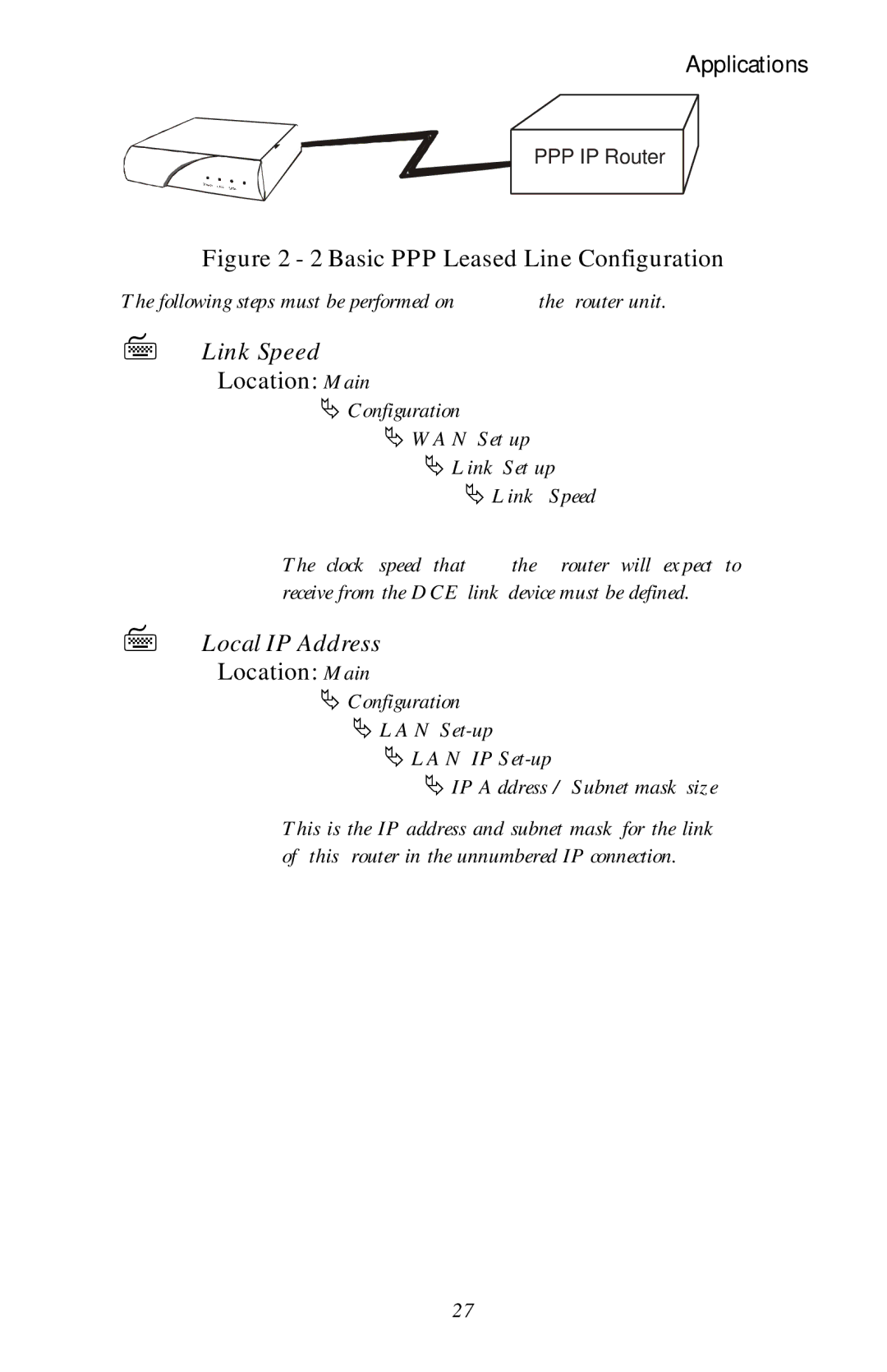 Black Box LR1530A-EU-R3, LR1530A-R3 manual Basic PPP Leased Line Configuration, Local IP Address Location Main 