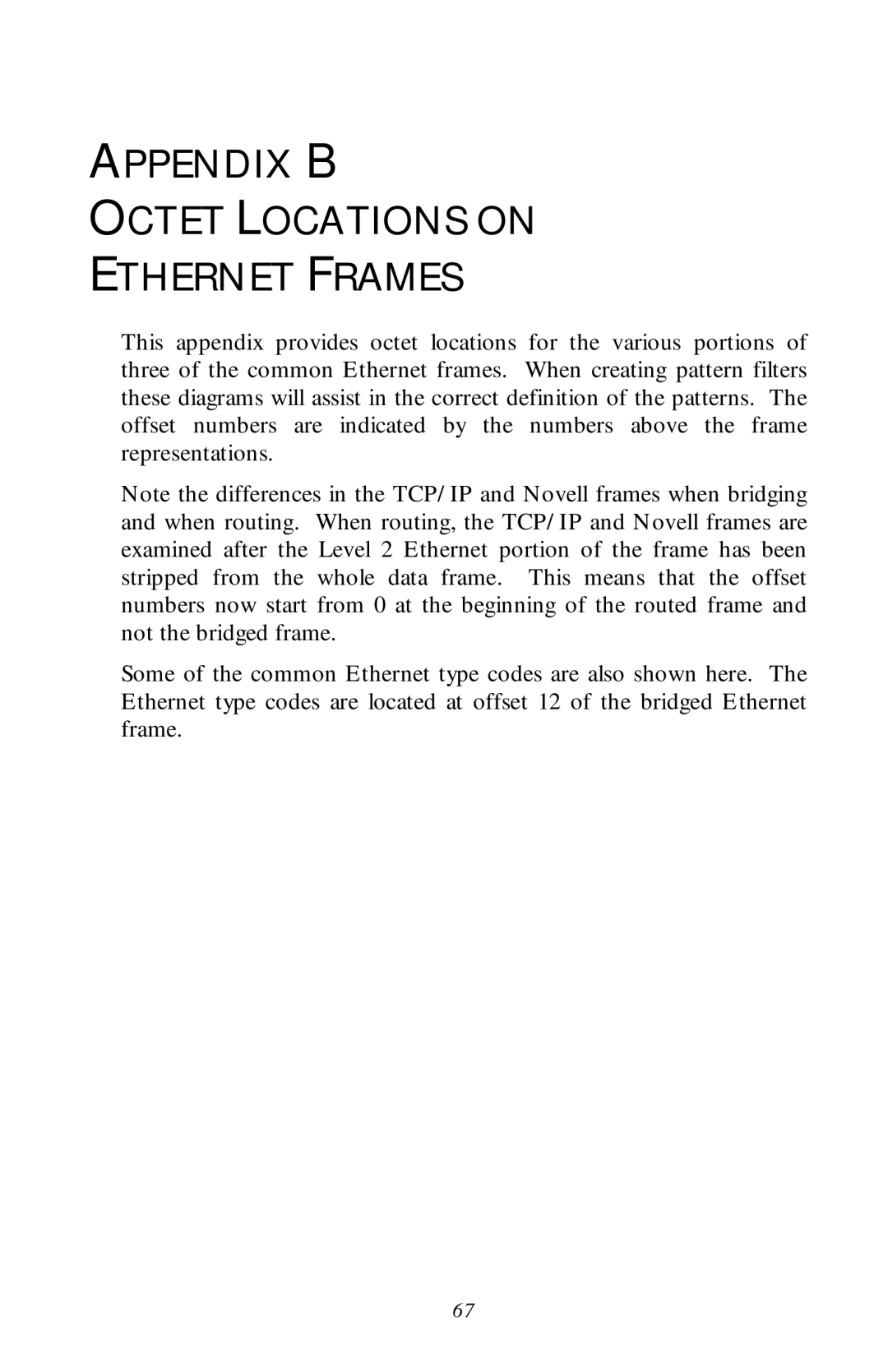 Black Box LR1530A-EU-R3, LR1530A-R3 manual Appendix B Octet Locations on Ethernet Frames 