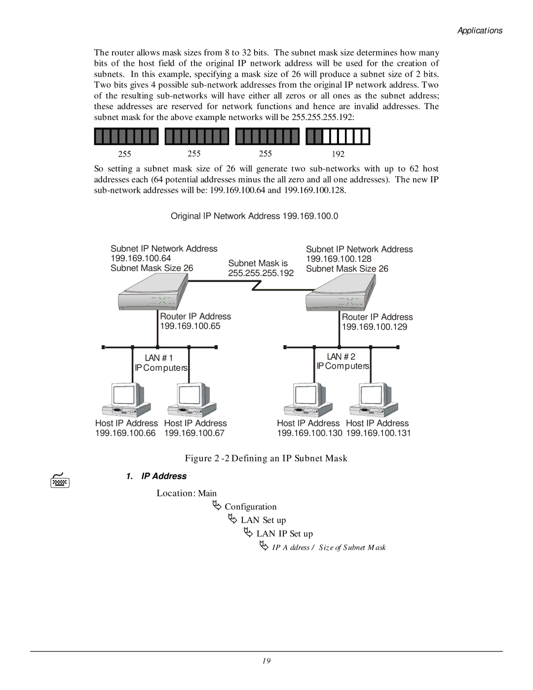 Black Box LR5200A-R2, LR5100A-T manual Defining an IP Subnet Mask 