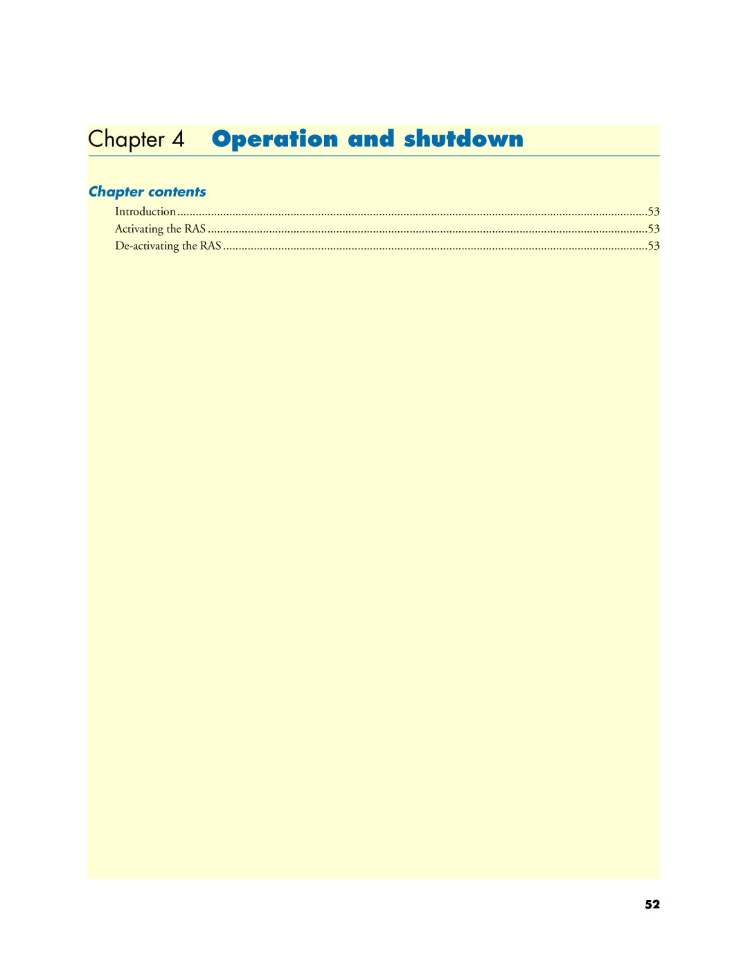 Black Box LRA2900A manual Operation and shutdown, Chapter contents 