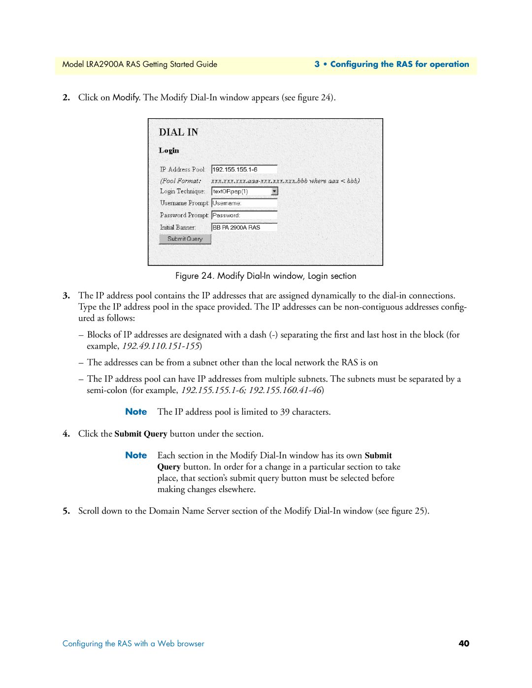 Black Box LRA2900A manual Click on Modify. The Modify Dial-In window appears see ﬁgure 