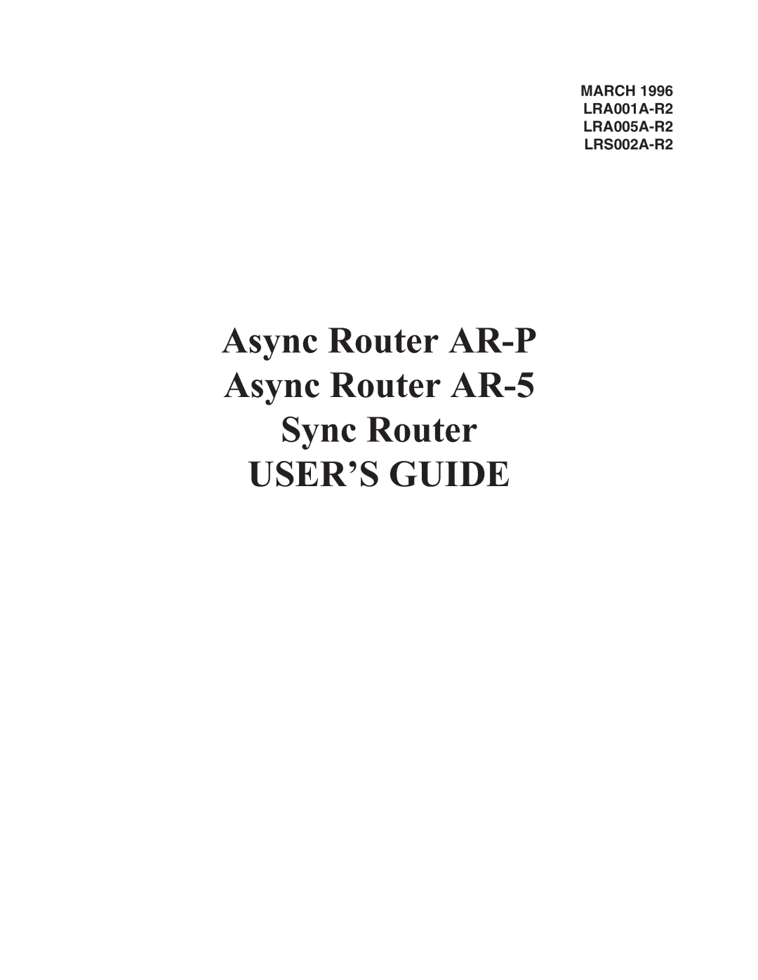 Black Box LRA001A-R2, LRS002A-R2, LRA005A-R2 manual USER’S Guide 