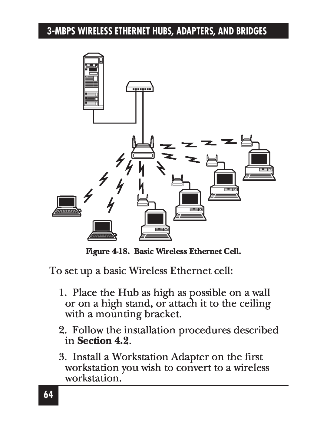 Black Box LW012AE, LW011AE, LW008A, LW005A, LW009A, LW003A, LW002A, LW004A, LW007A manual To set up a basic Wireless Ethernet cell 