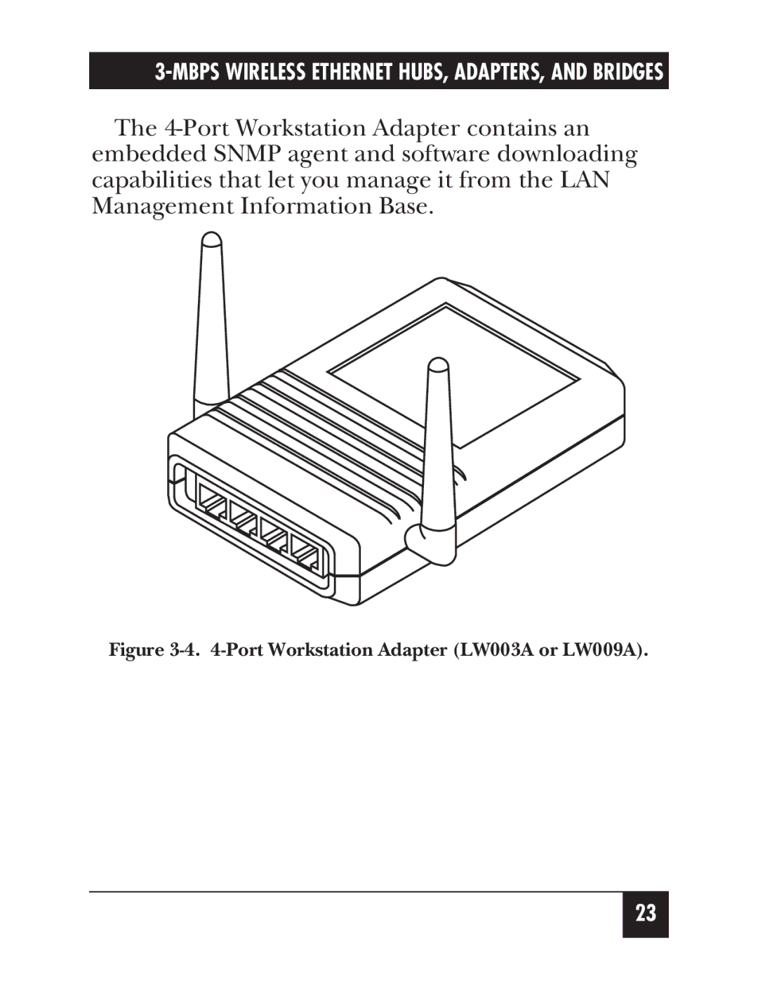 Black Box LW001A, LW012AE, LW011AE, LW008A, LW005A, LW002A, LW004A, LW007A, LW010A Port Workstation Adapter LW003A or LW009A 