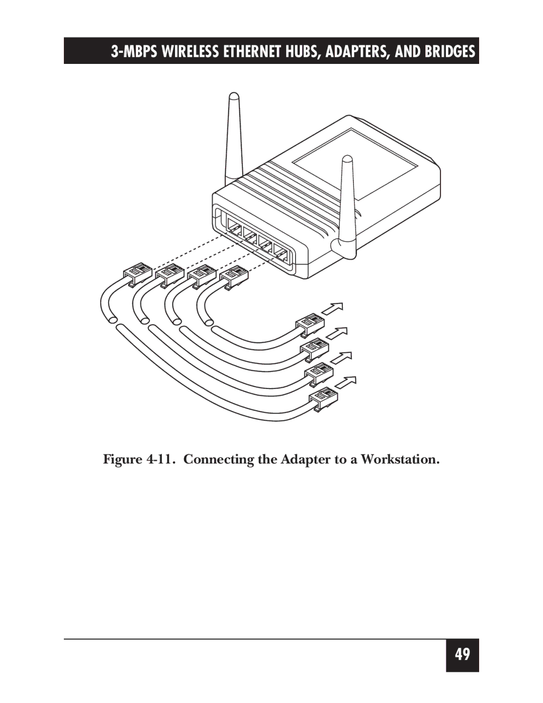 Black Box LW001A, LW012AE, LW011AE, LW008A, LW005A, LW009A, LW003A, LW002A, LW004A Connecting the Adapter to a Workstation 