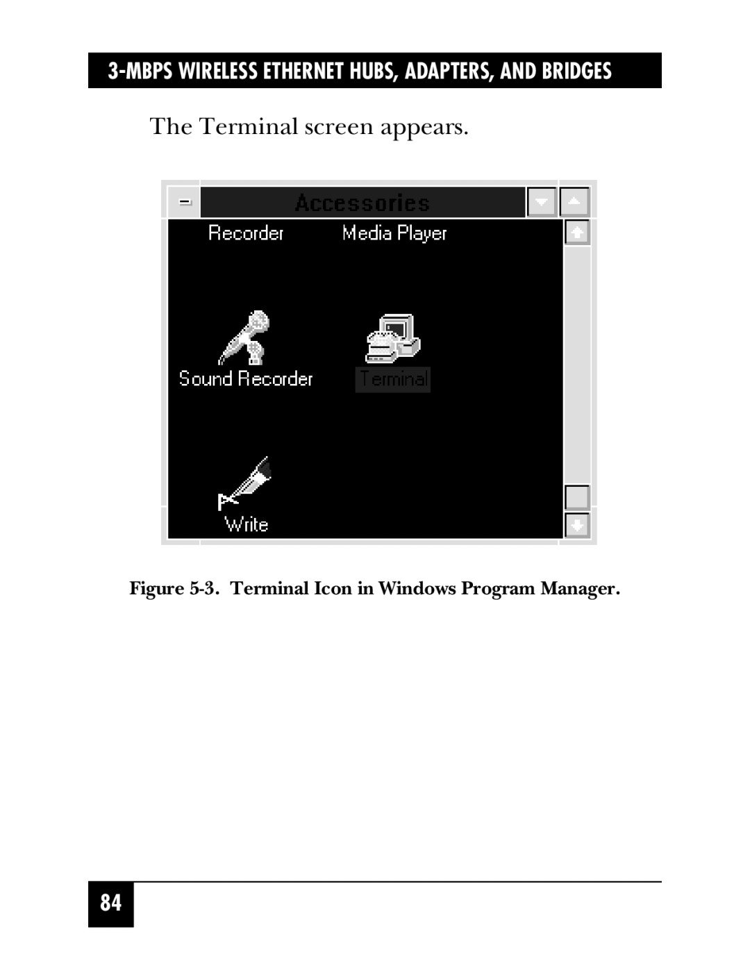 Black Box LW002A, LW012AE, LW011AE, LW008A, LW005A, LW009A, LW003A, LW004A, LW007A, LW010A, LW001A manual Terminal screen appears 