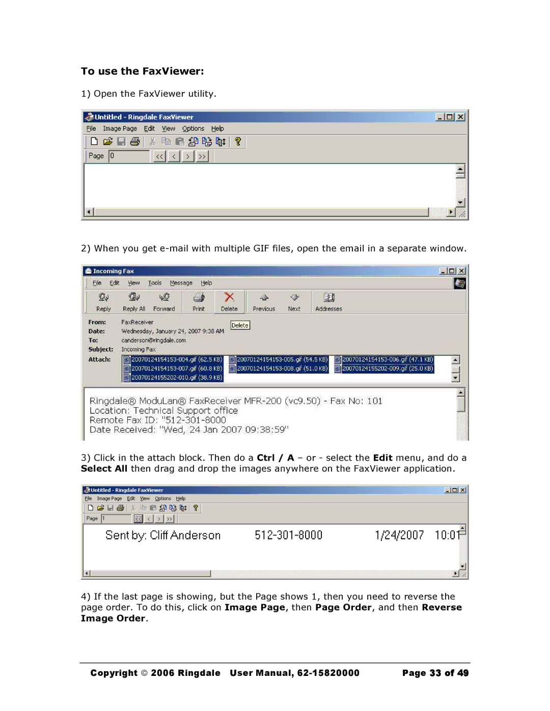 Black Box Black Box Network Services FaxReceiver, MC200A user manual To use the FaxViewer 