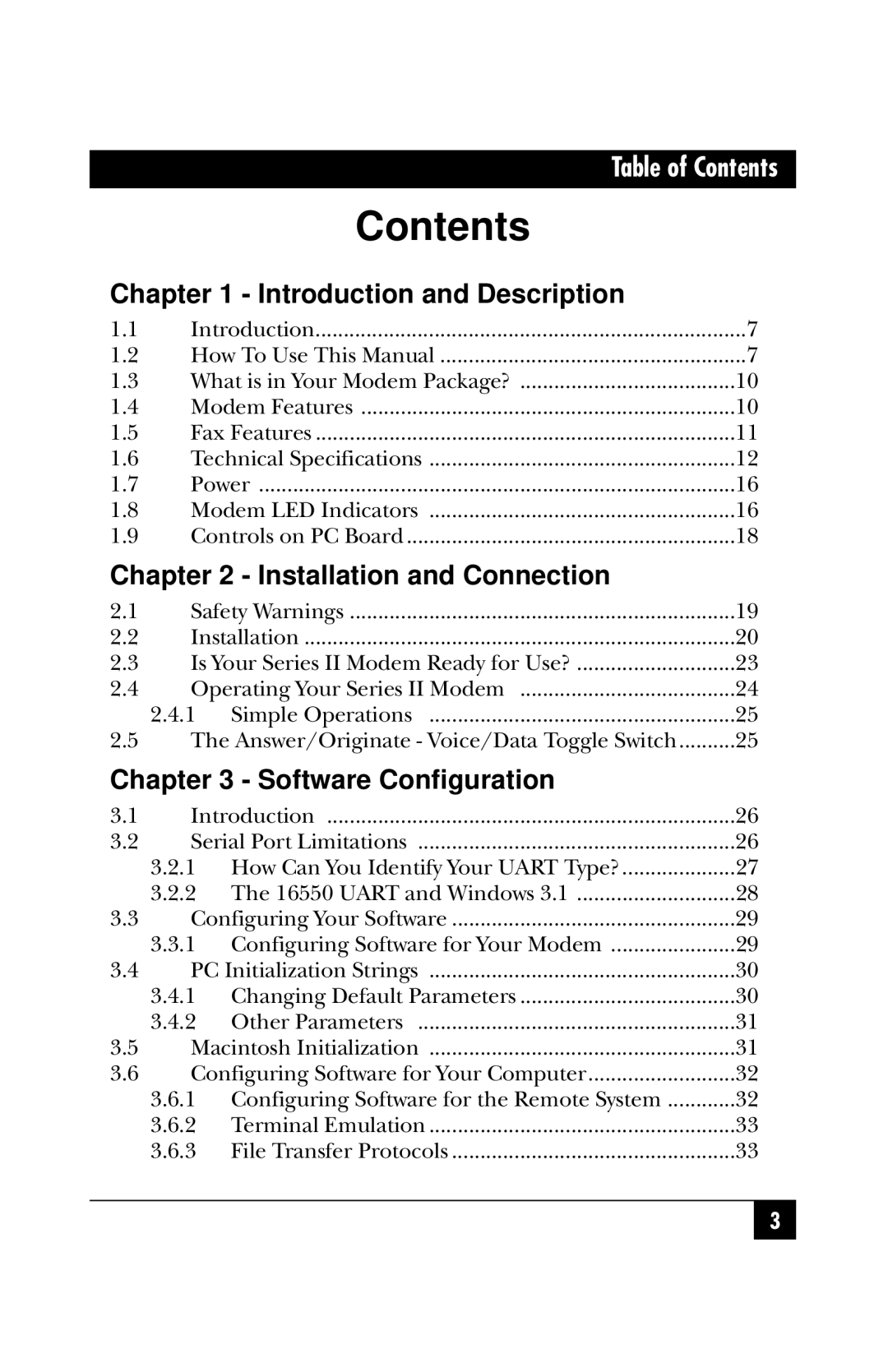 Black Box MD1640A, MD1641A manual Contents 