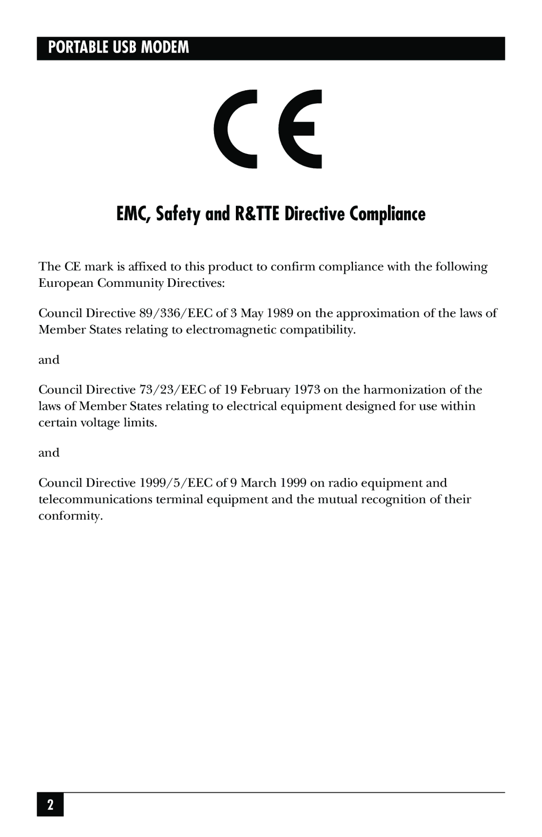 Black Box MD403A user manual EMC, Safety and R&TTE Directive Compliance 