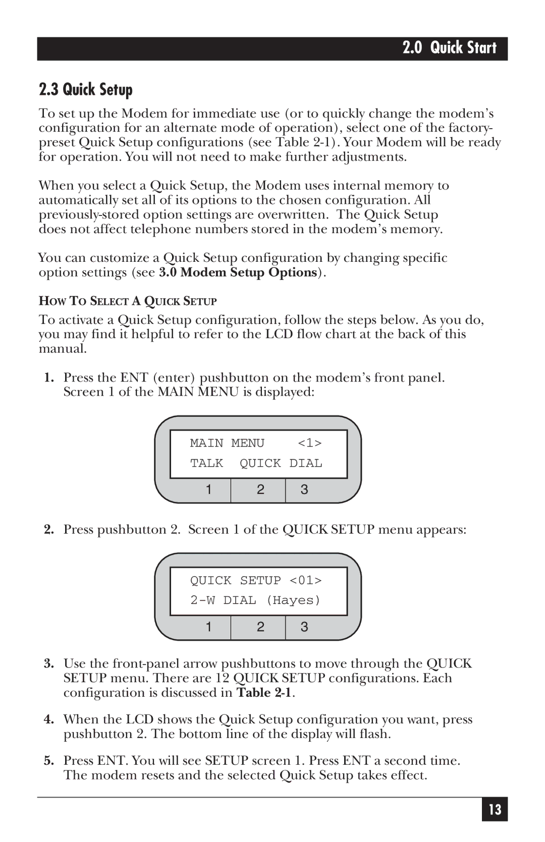 Black Box MD885A-R3, MD885AE-R2, MD885C-R2, 34336 user manual Quick Setup 