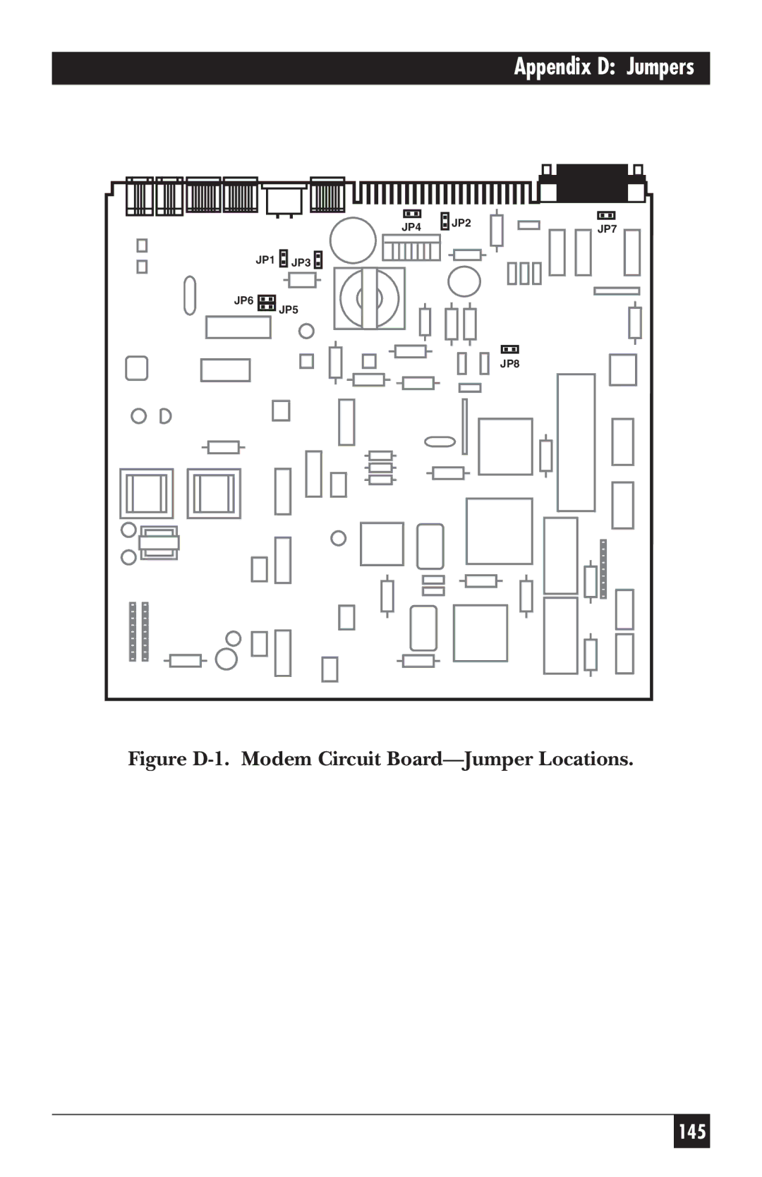 Black Box MD885A-R3, MD885AE-R2, MD885C-R2, 34336 user manual Appendix D Jumpers 