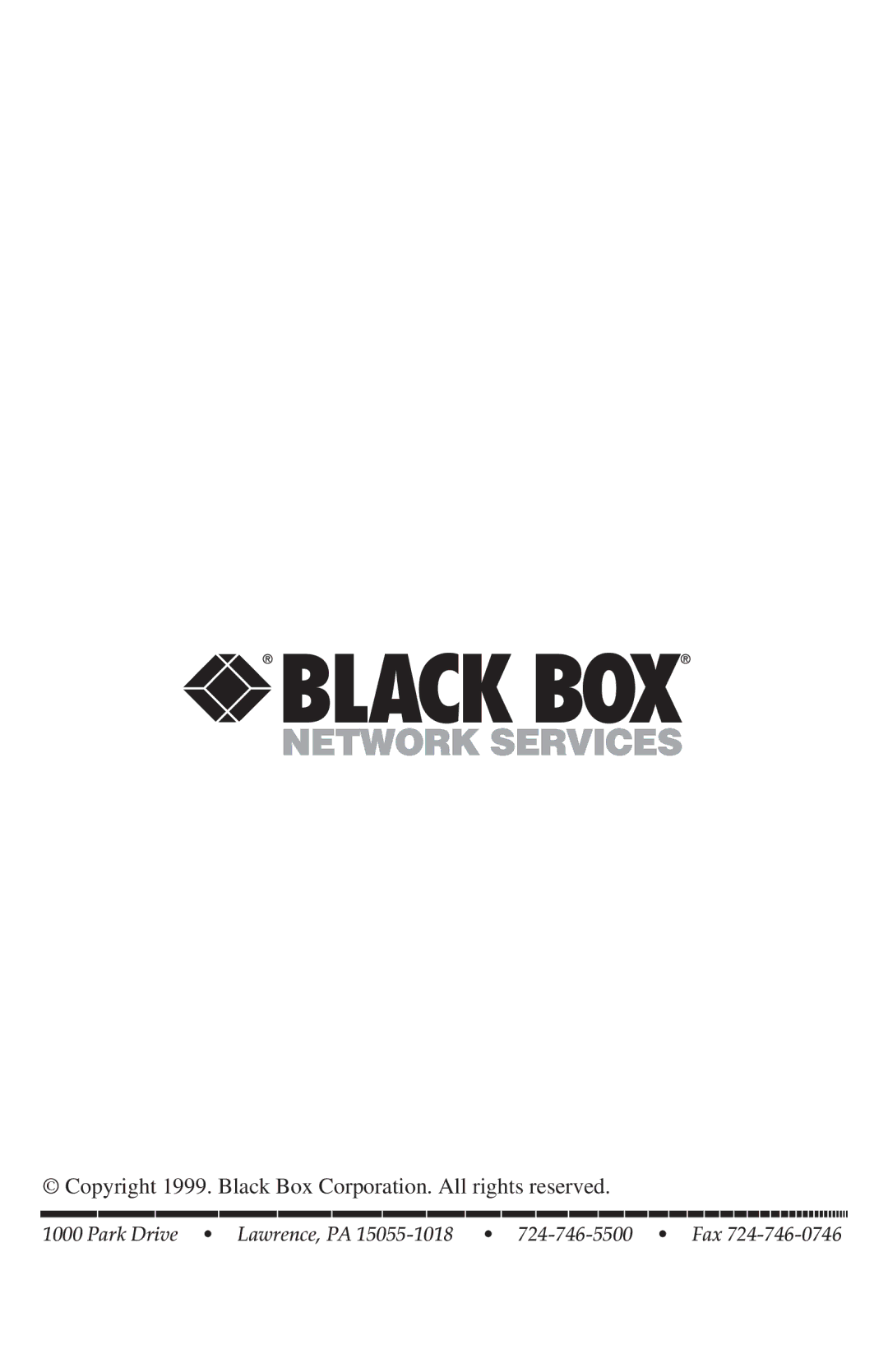 Black Box MD885A-R3, MD885AE-R2, MD885C-R2, 34336 user manual Copyright 1999. Black Box Corporation. All rights reserved 