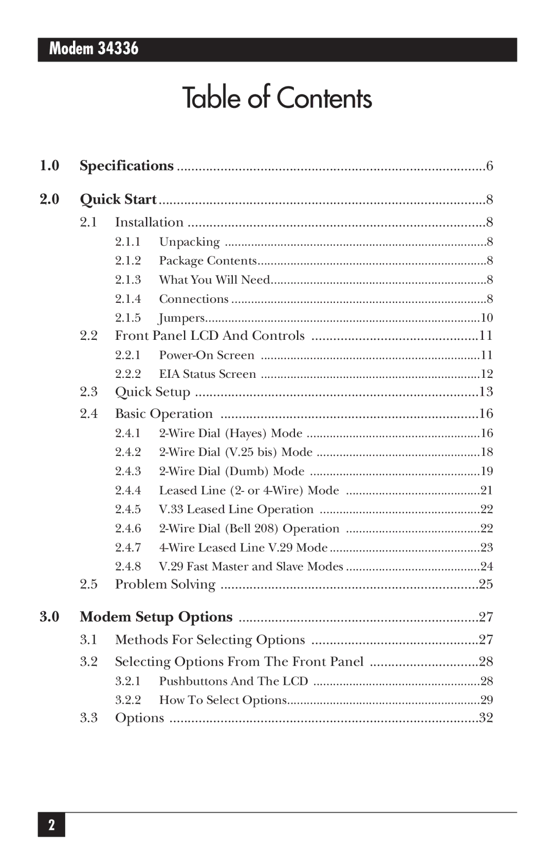 Black Box 34336, MD885AE-R2, MD885C-R2, MD885A-R3 user manual Table of Contents 