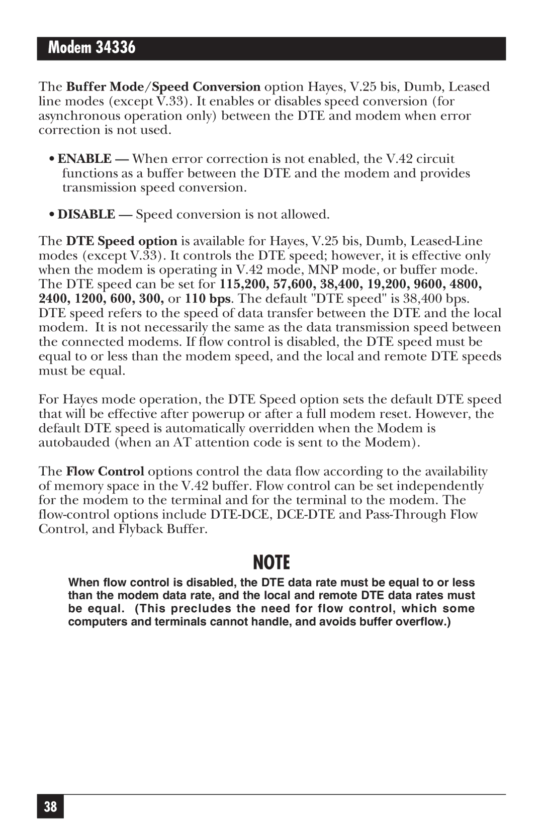 Black Box 34336, MD885AE-R2, MD885C-R2, MD885A-R3 user manual Modem 