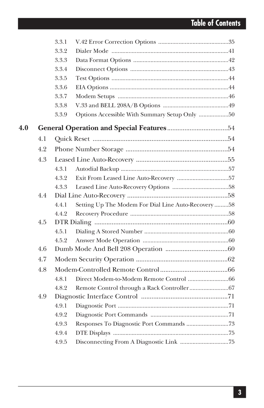 Black Box MD885AE-R2, MD885C-R2, MD885A-R3, 34336 user manual Table of Contents 