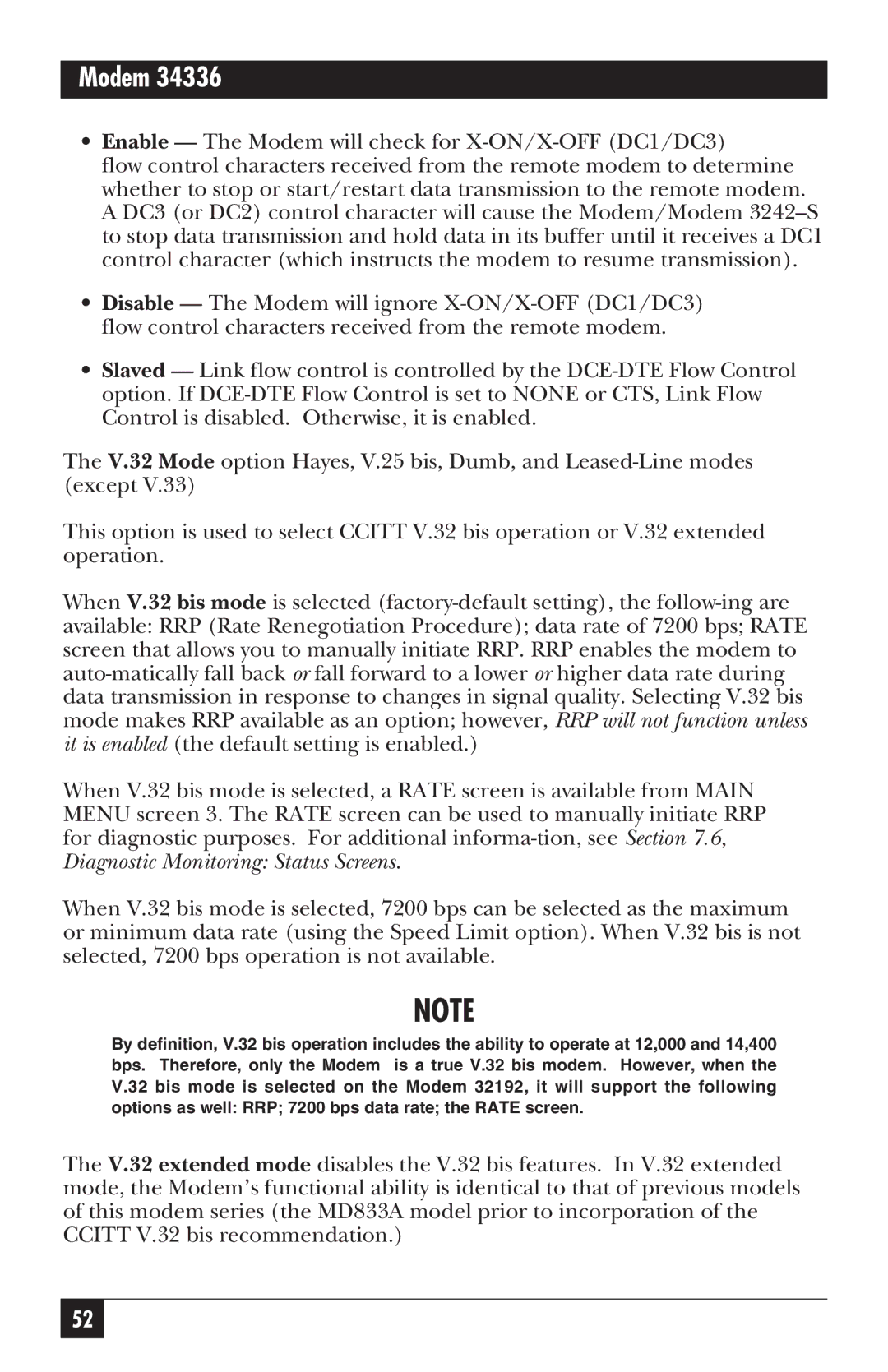 Black Box MD885C-R2, MD885AE-R2, MD885A-R3, 34336 user manual Modem 