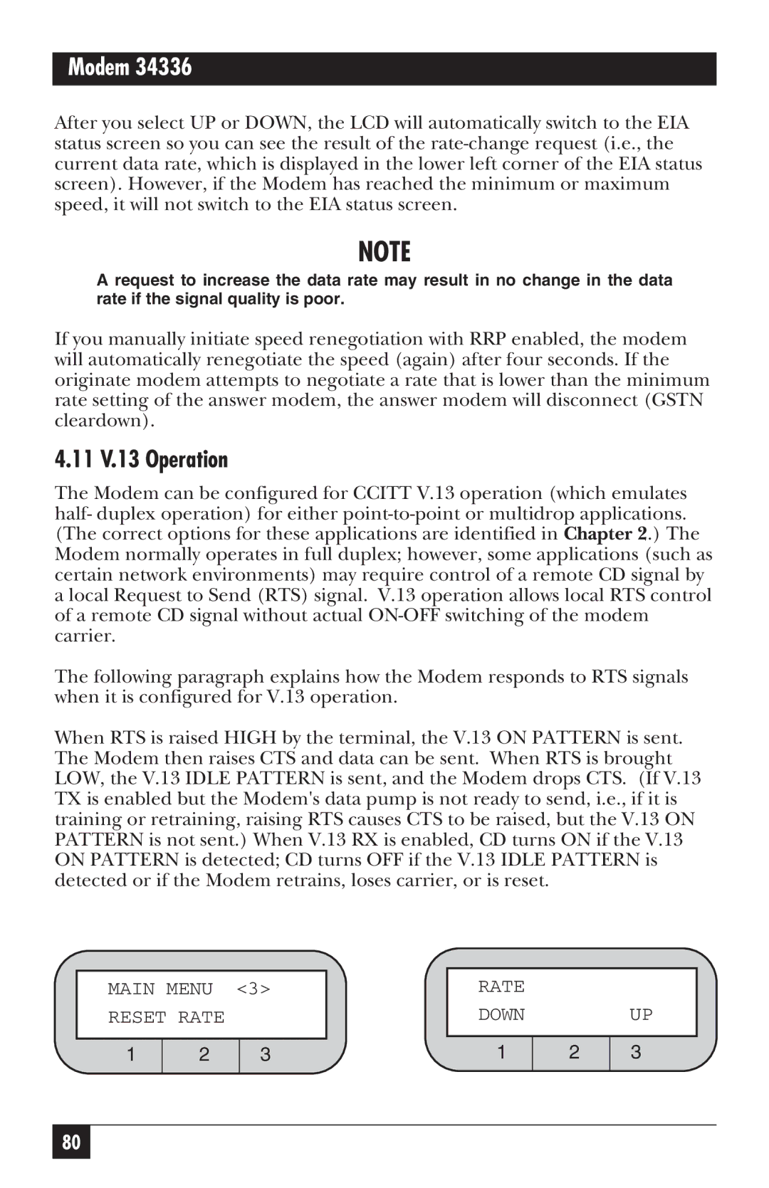 Black Box MD885C-R2, MD885AE-R2, MD885A-R3, 34336 user manual 11 V.13 Operation 