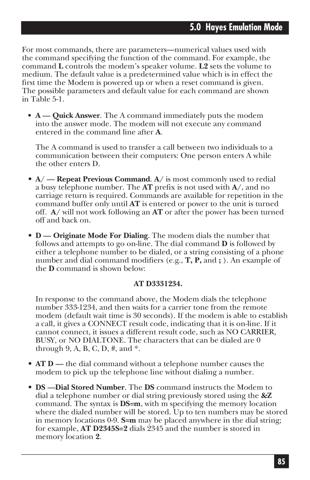 Black Box MD885A-R3, MD885AE-R2, MD885C-R2, 34336 user manual AT D3331234 