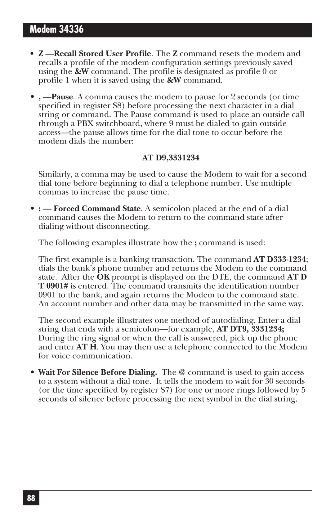 Black Box MD885C-R2, MD885AE-R2, MD885A-R3, 34336 user manual AT D9,3331234 