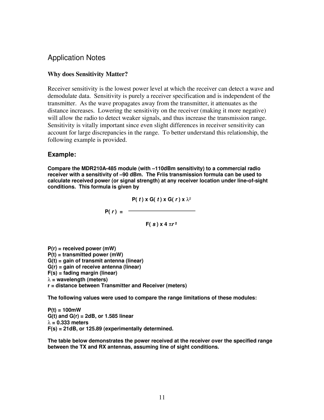 Black Box MDR210A-485 manual Application Notes, Why does Sensitivity Matter? 