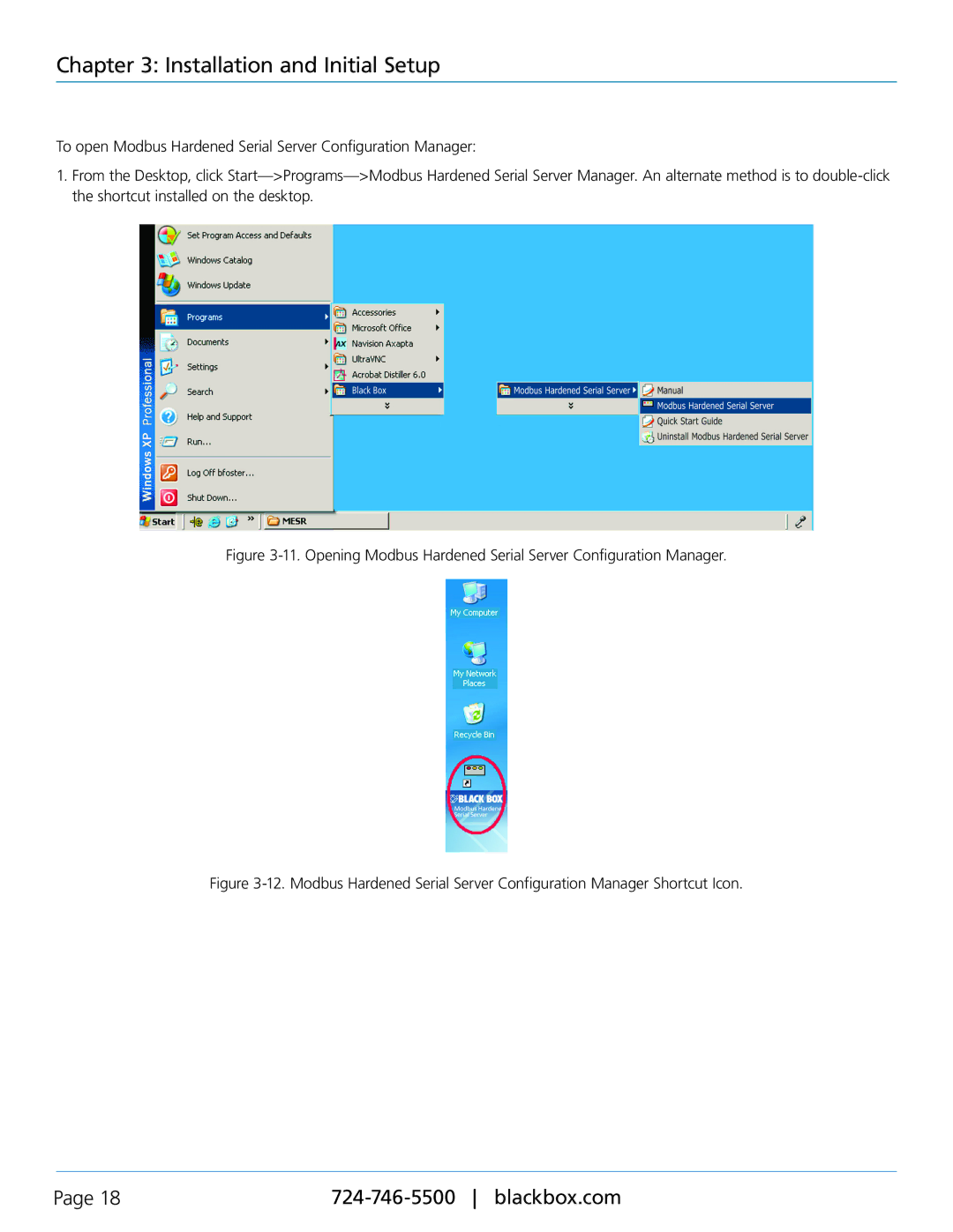 Black Box LES431A, Modbus Hardened Serial Server manual Installation and Initial Setup 