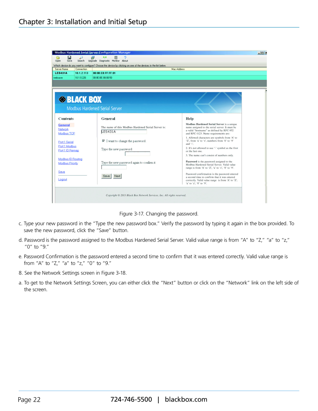 Black Box LES431A, Modbus Hardened Serial Server manual Installation and Initial Setup 