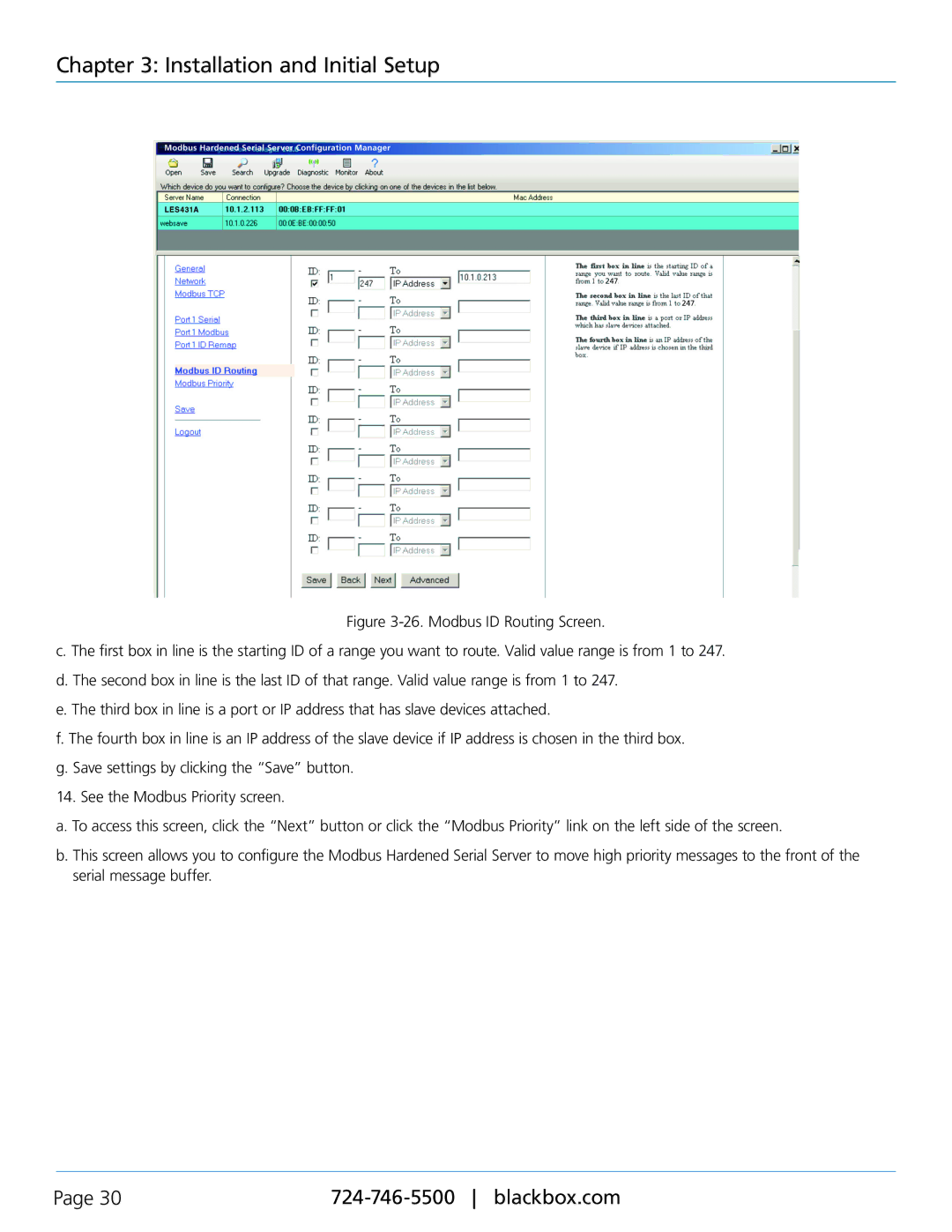 Black Box LES431A, Modbus Hardened Serial Server manual Installation and Initial Setup 