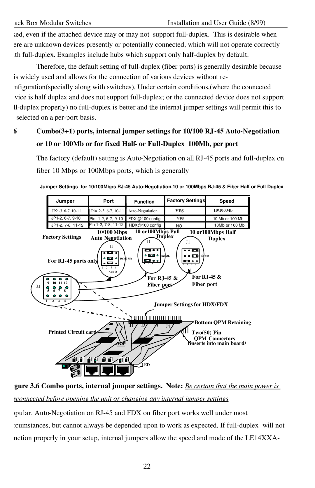 Black Box Modular Switches, LE14XXA manual For RJ-45 