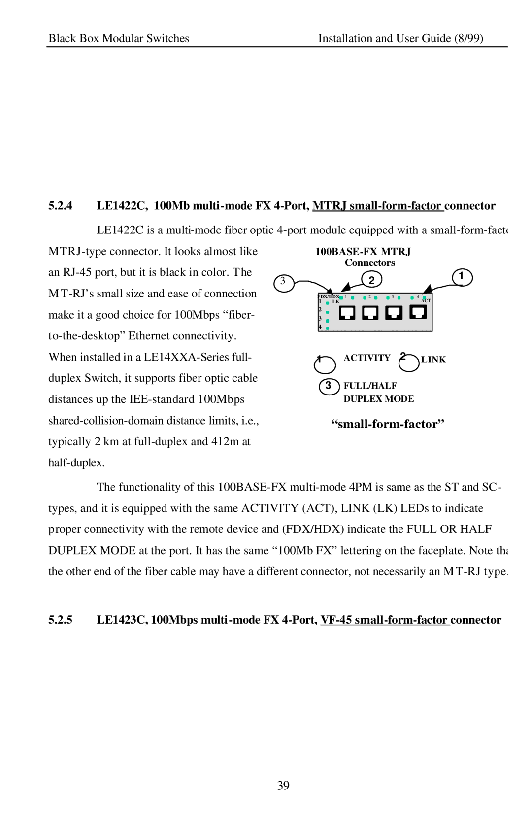 Black Box LE14XXA, Modular Switches manual Small-form-factor 