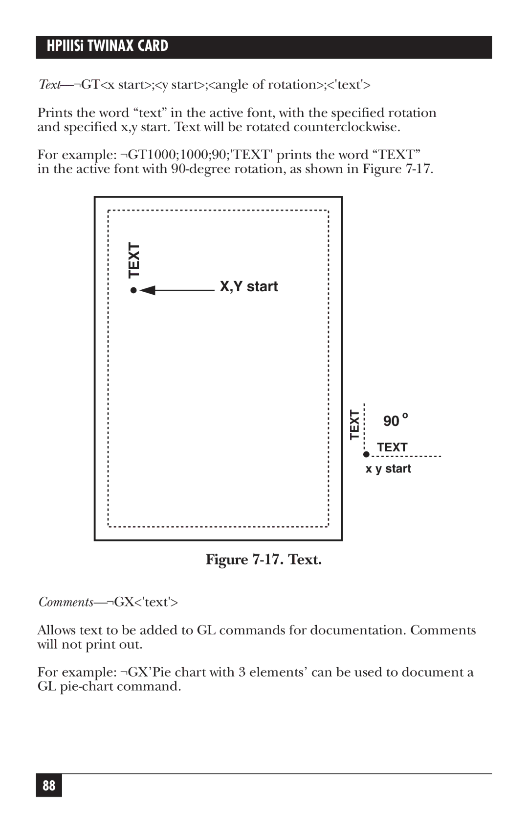 Black Box PC118C-R2 manual Text, Start 